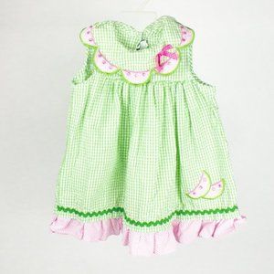 Rare Editions Seersucker Dress Watermelon 6-9 mos